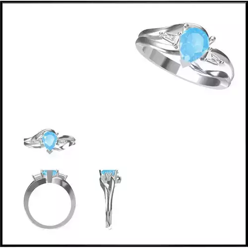 JCD Format  Diamond color stone rings jewelry cam