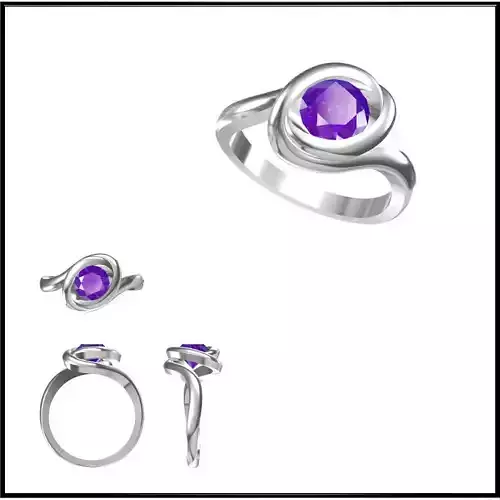 JCD Format  Diamond color stone rings cad cam jewelry design