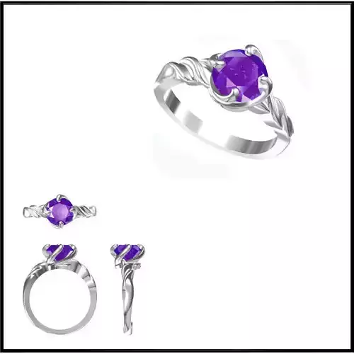 JCD Format  Diamond color stone rings cad cam jewelry