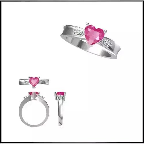 JCD Format  Diamond color stone rings autodesk jewelry design