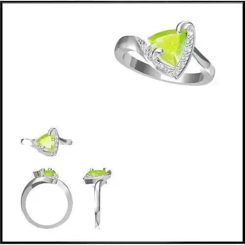 JCD Format  Diamond color stone rings 3d jewelry files for sale