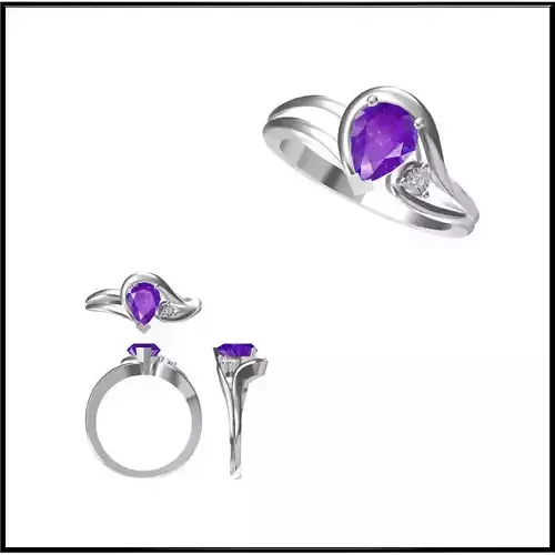 JCD Format Color stone rings for women wax files jewelry