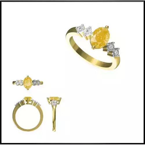 JCD Format Color stone rings for women