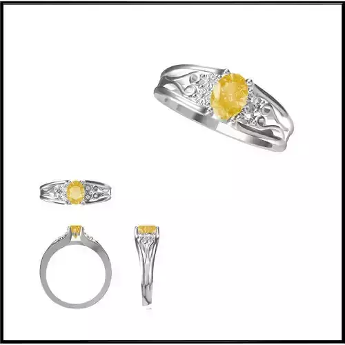 JCD Format Color stone rings for women jewelcad