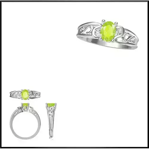 JCD Format Color stone rings for women jewellery design