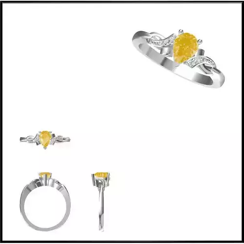 JCD Format Color stone rings for women cad ring design