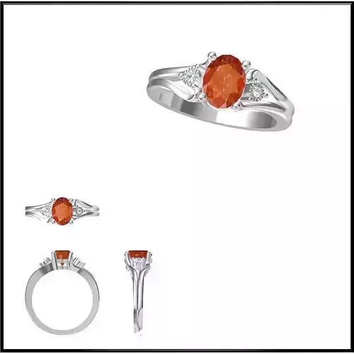 JCD Format Color stone rings for women autodesk jewelry design