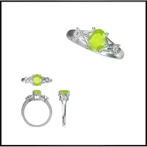 JCD Format Color stone rings for women autocad jewelry