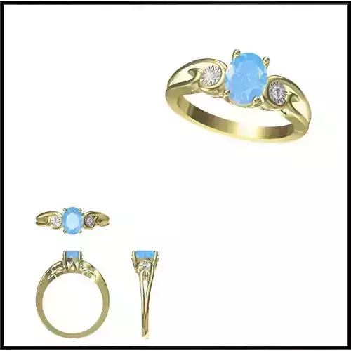 JCD Format Color stone rings for women jewellery design course