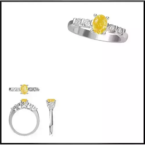 JCD Format Color stone rings for women 3d cad jewelry design