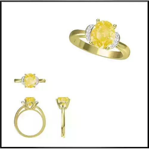 JCD Format Cheap Color stone rings ring cad