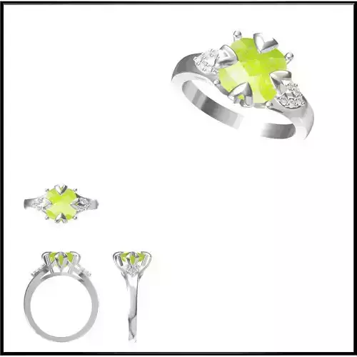 JCD Format Cheap Color stone rings rhino 3d jewelry