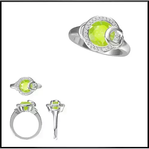 JCD Format Cheap Color stone rings jewelry cam