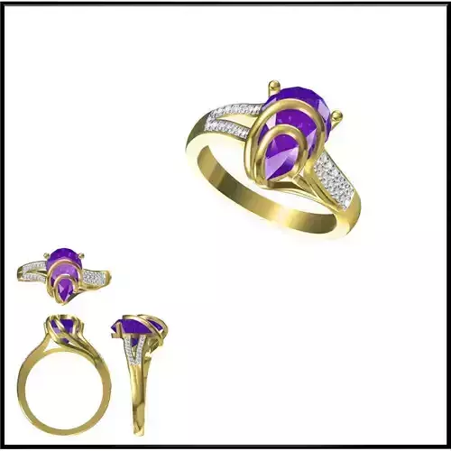 JCD Format Cheap Color stone rings jewelry cad institute
