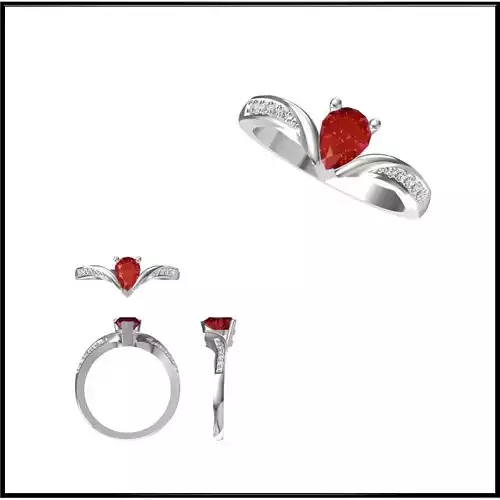 JCD Format Cheap Color stone rings jewellery cad design