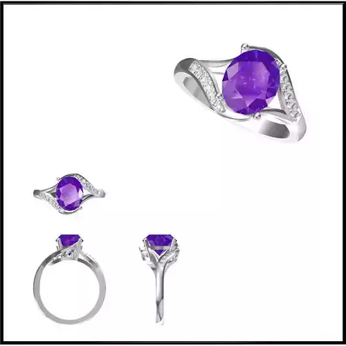 JCD Format Cheap Color stone rings jewelcad for sale