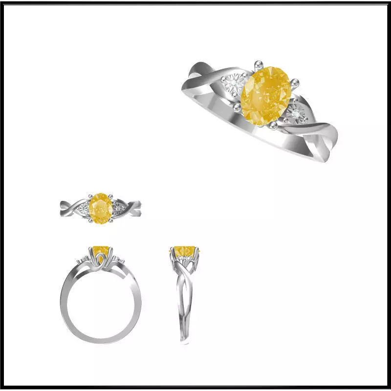 JCD Format Cheap Color stone rings cad ring design 3D print model