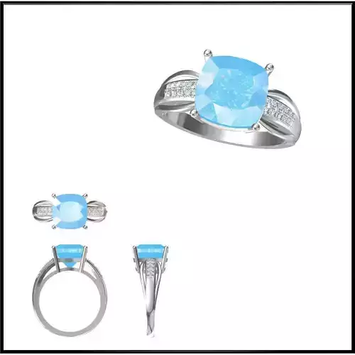 JCD Format Cheap Color stone rings cad Diamond jewellery design