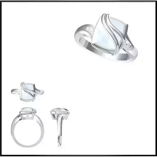 JCD Format Cheap Color stone rings cad color stone ring