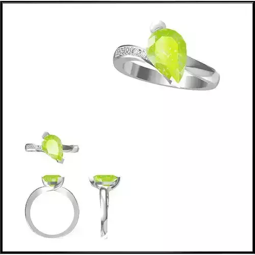 JCD Format Cheap Color stone rings cad cam jewelry design