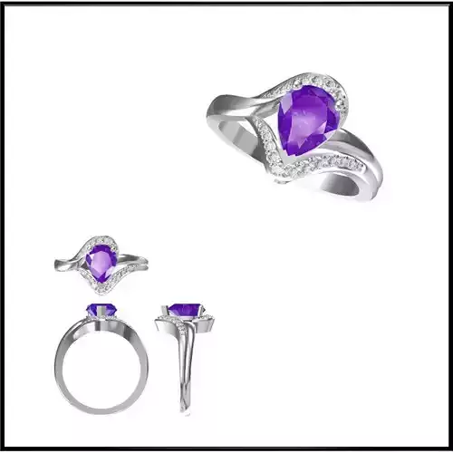 JCD Format Cheap Color stone rings autocad jewelry