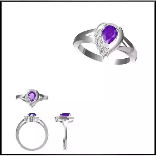 JCD Format Cheap Color stone rings 3dm jewelry