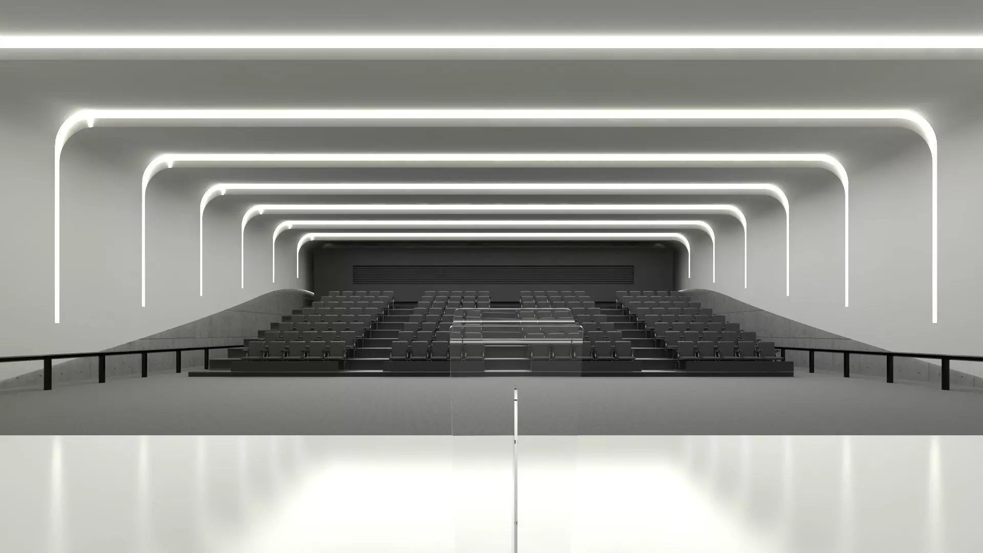 CA - Convention Hall Low-poly 3D model