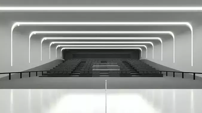 CA - Convention Hall Low-poly 3D model