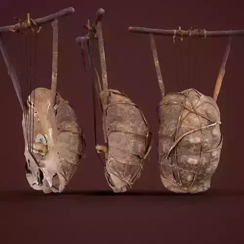 Turtle Guitar Low-poly 3D model