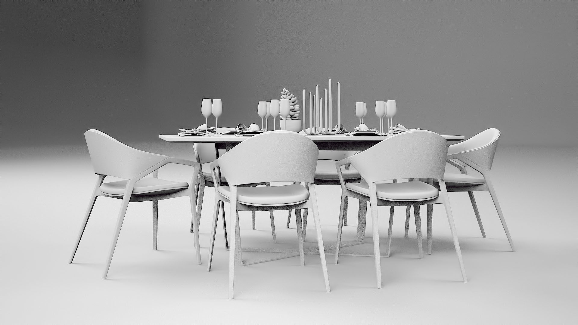 Tenarchstudio Ling Dong Series Diningtable 04 Render ready  3D model_1