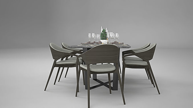 Tenarchstudio Ling Dong Series Diningtable 04 Render ready  3D model 7