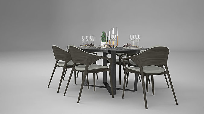 Tenarchstudio Ling Dong Series Diningtable 04 Render ready  3D model 4
