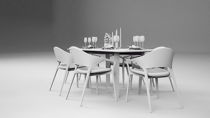 Tenarchstudio Ling Dong Series Diningtable 04 Render ready  3D model 5