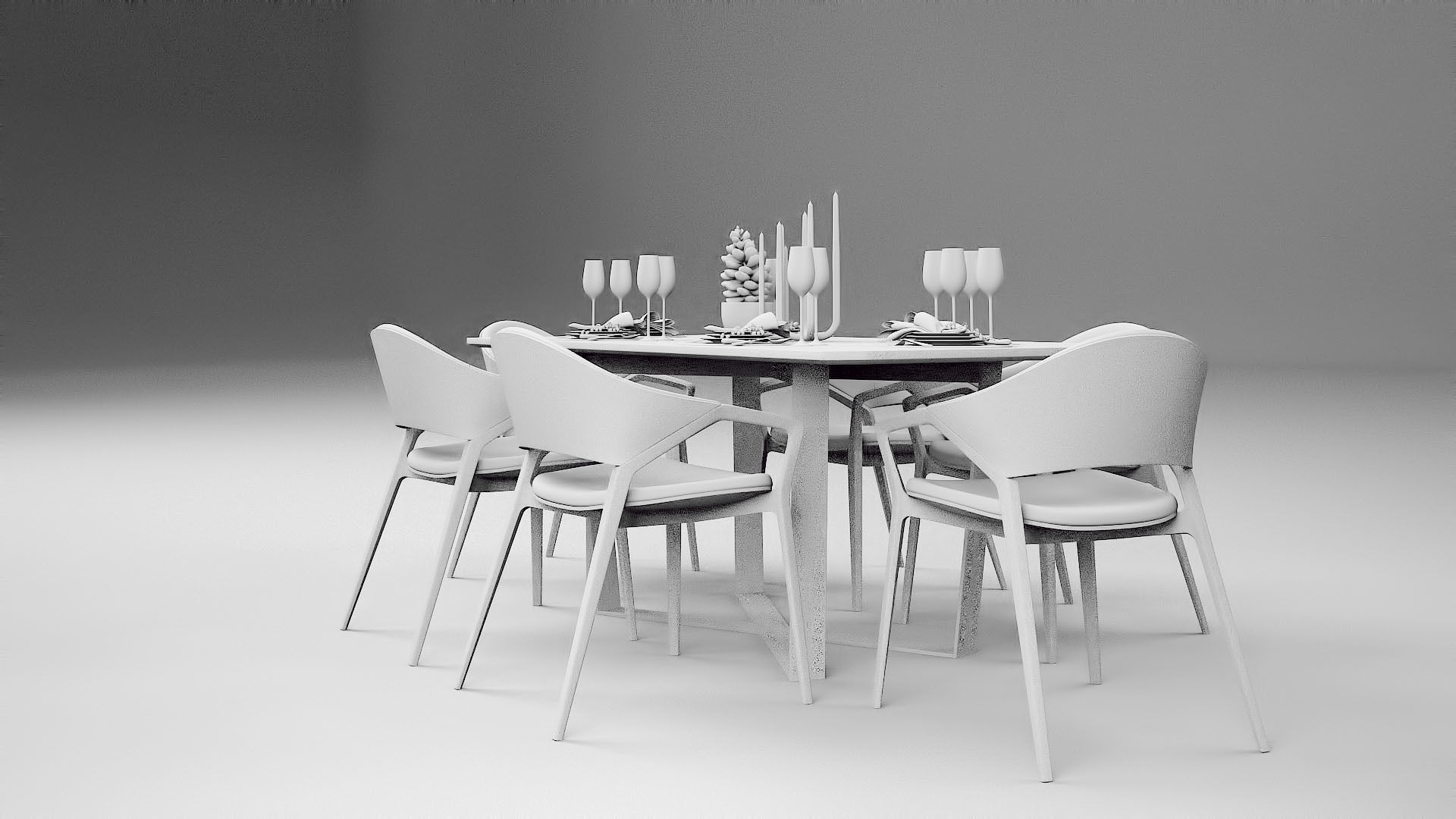 Tenarchstudio Ling Dong Series Diningtable 04 Render ready  3D model_4