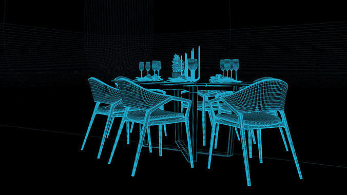 Tenarchstudio Ling Dong Series Diningtable 04 Render ready  3D model 6