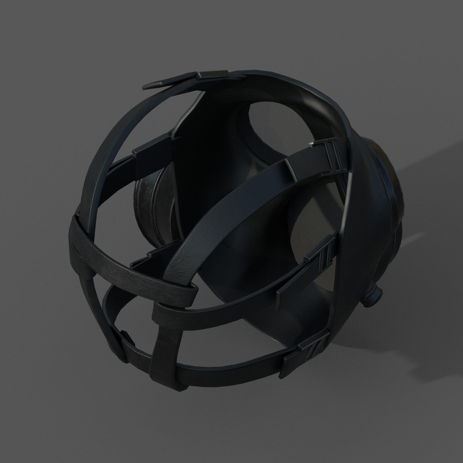 Gas mask helmet scifi fantasy armor hats military  Low-poly 3D model_5