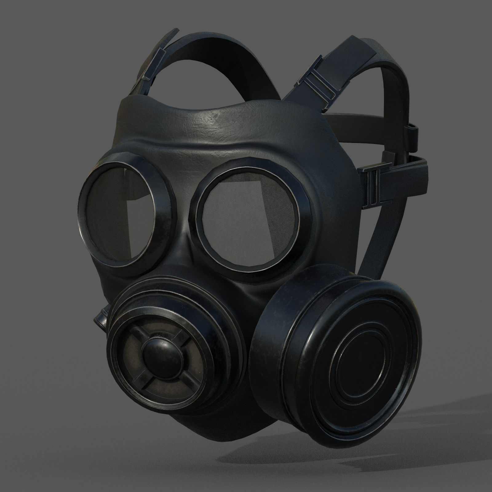 Gas mask helmet scifi fantasy armor hats military  Low-poly 3D model_3