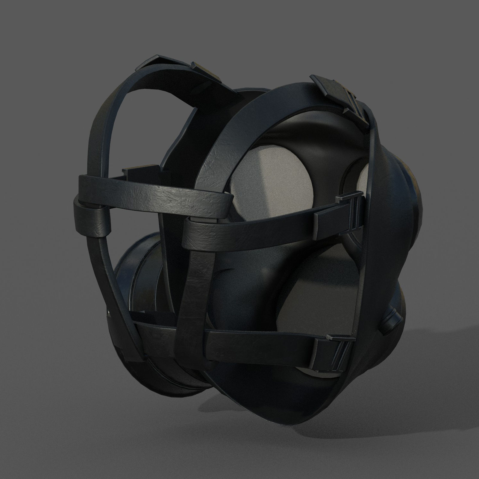 Gas mask helmet scifi fantasy armor hats military  Low-poly 3D model_6