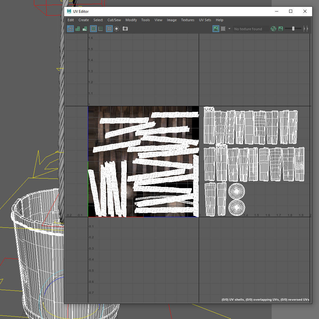Bucket wooden 3D model_7