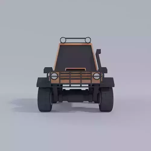 Low-poly car model off road vehicle
