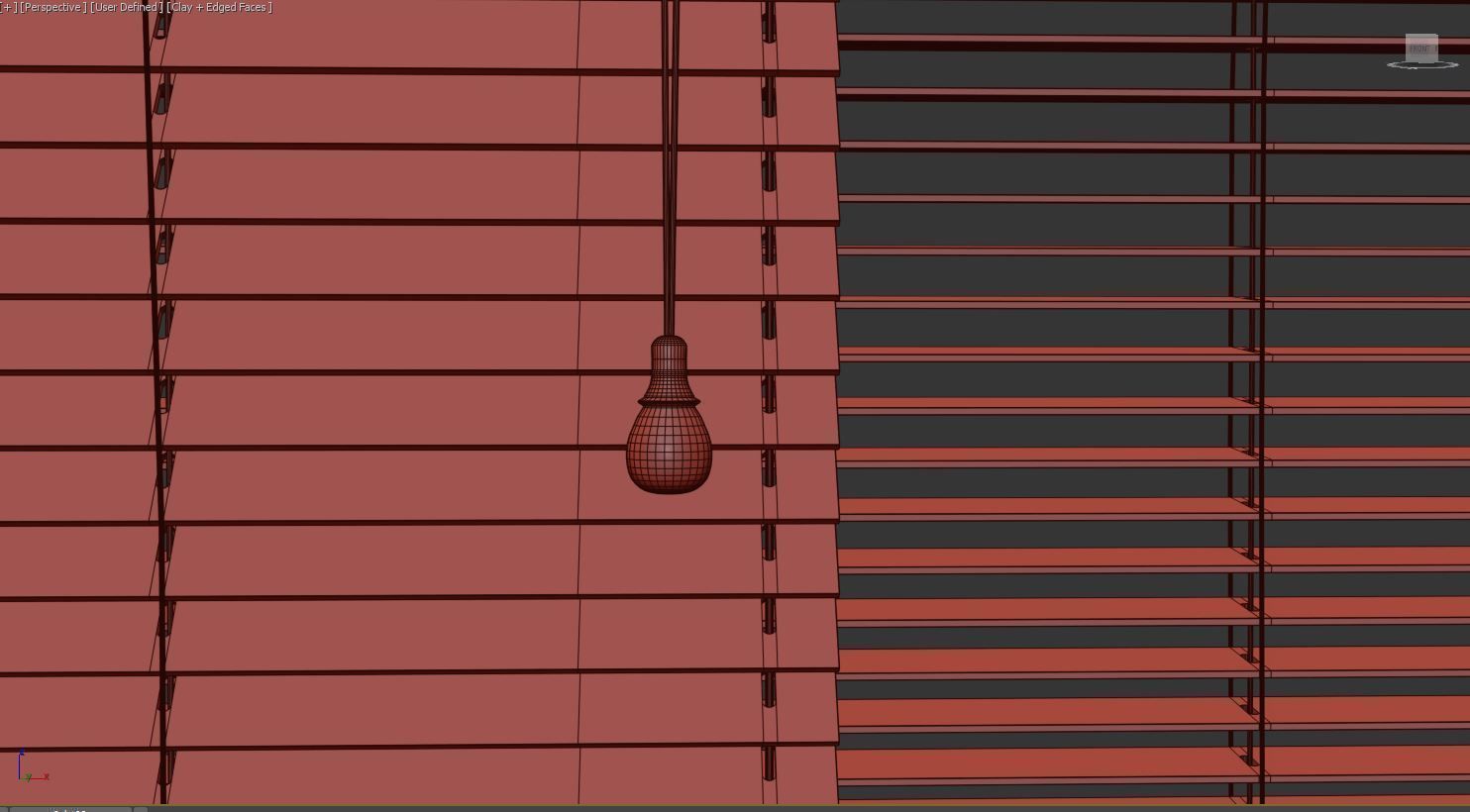 Wooden blinds 3 options 900 mm 3D model_8