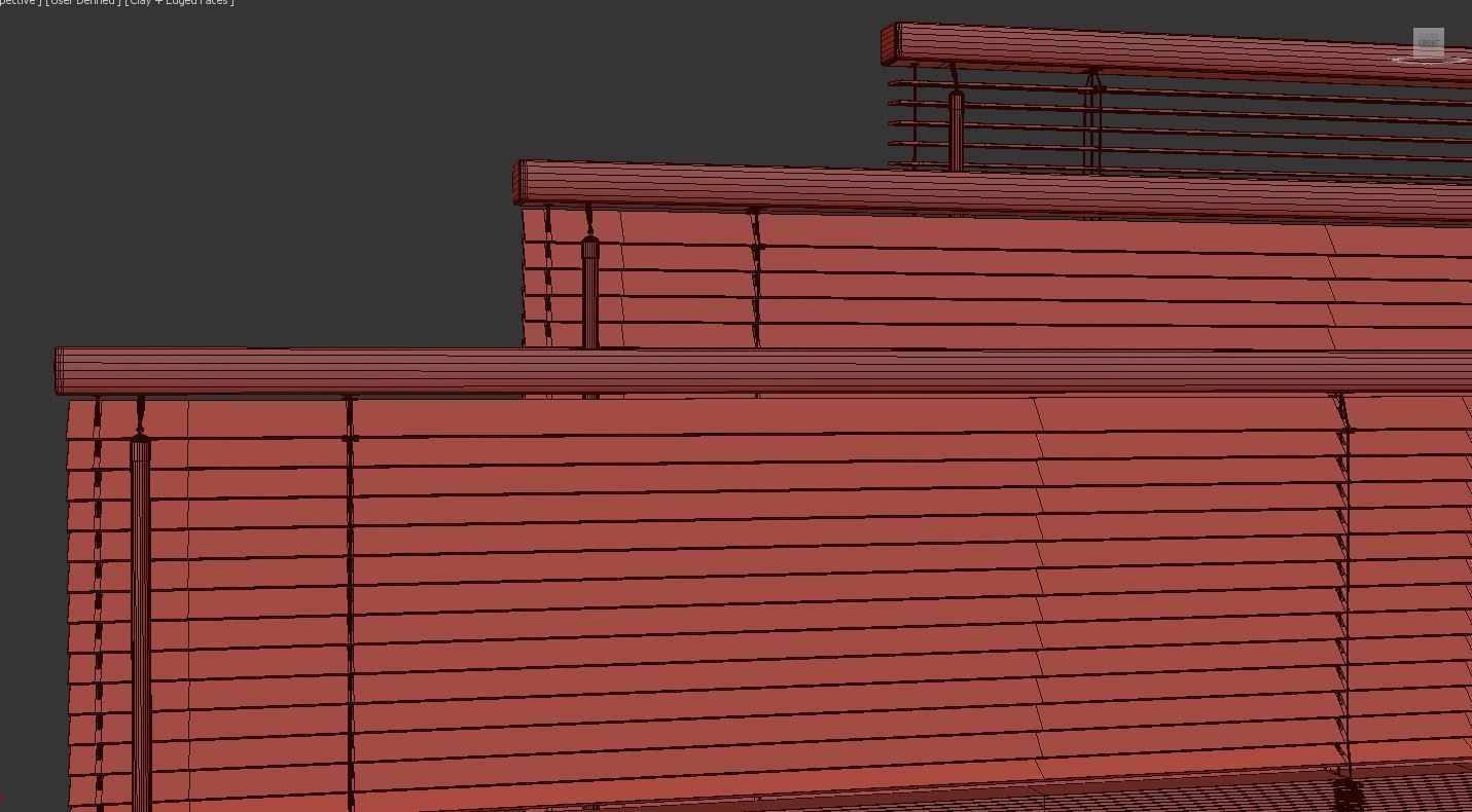 Wooden blinds 3 options 900 mm 3D model_5
