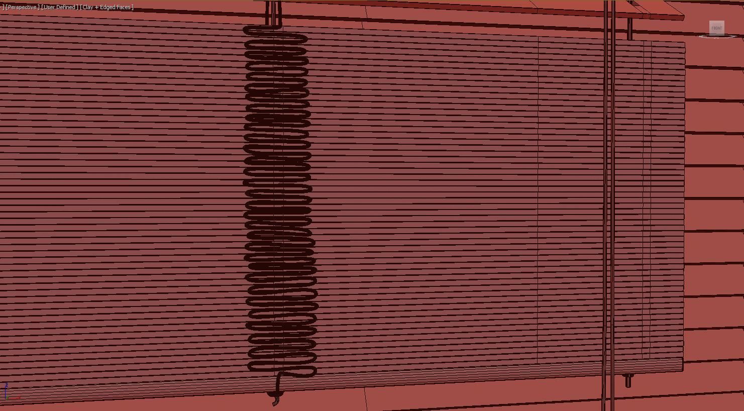 Wooden blinds 3 options 900 mm 3D model_6