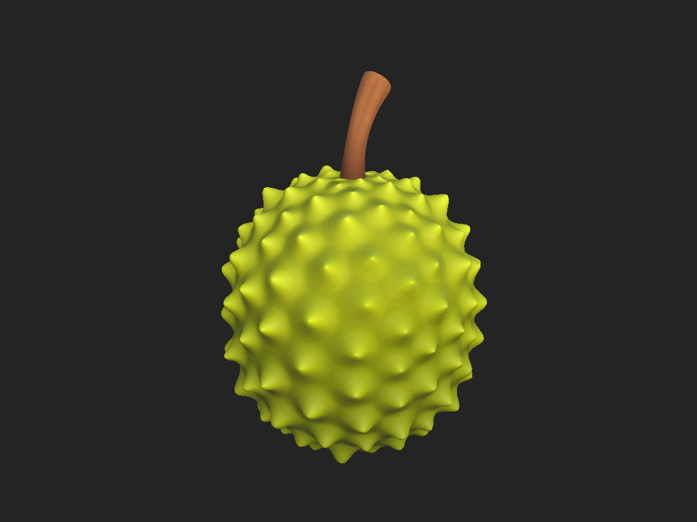 Durian fruit 3D model_8
