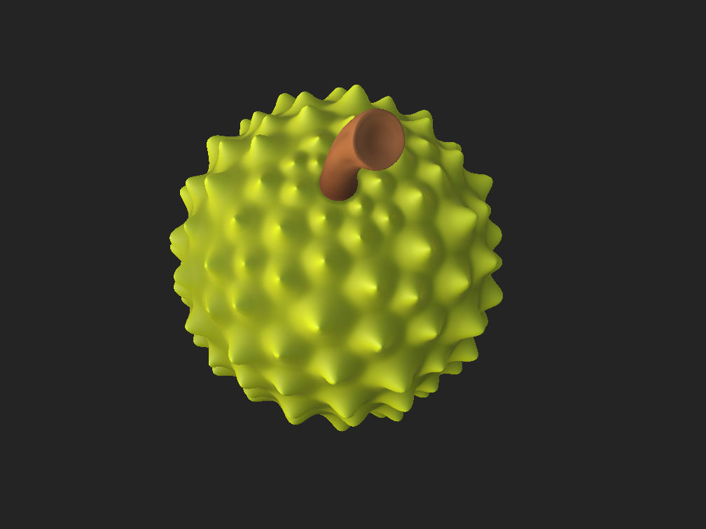 Durian fruit 3D model_14
