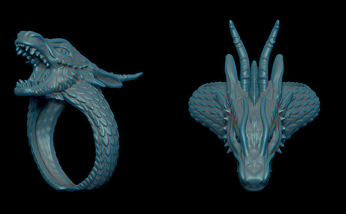 Dragon ring 3D print model