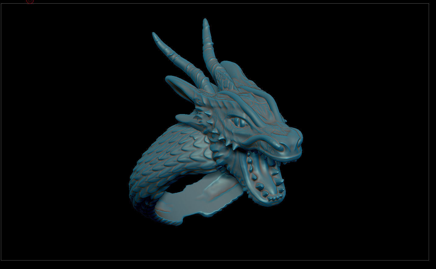 Dragon ring 3D print model_8