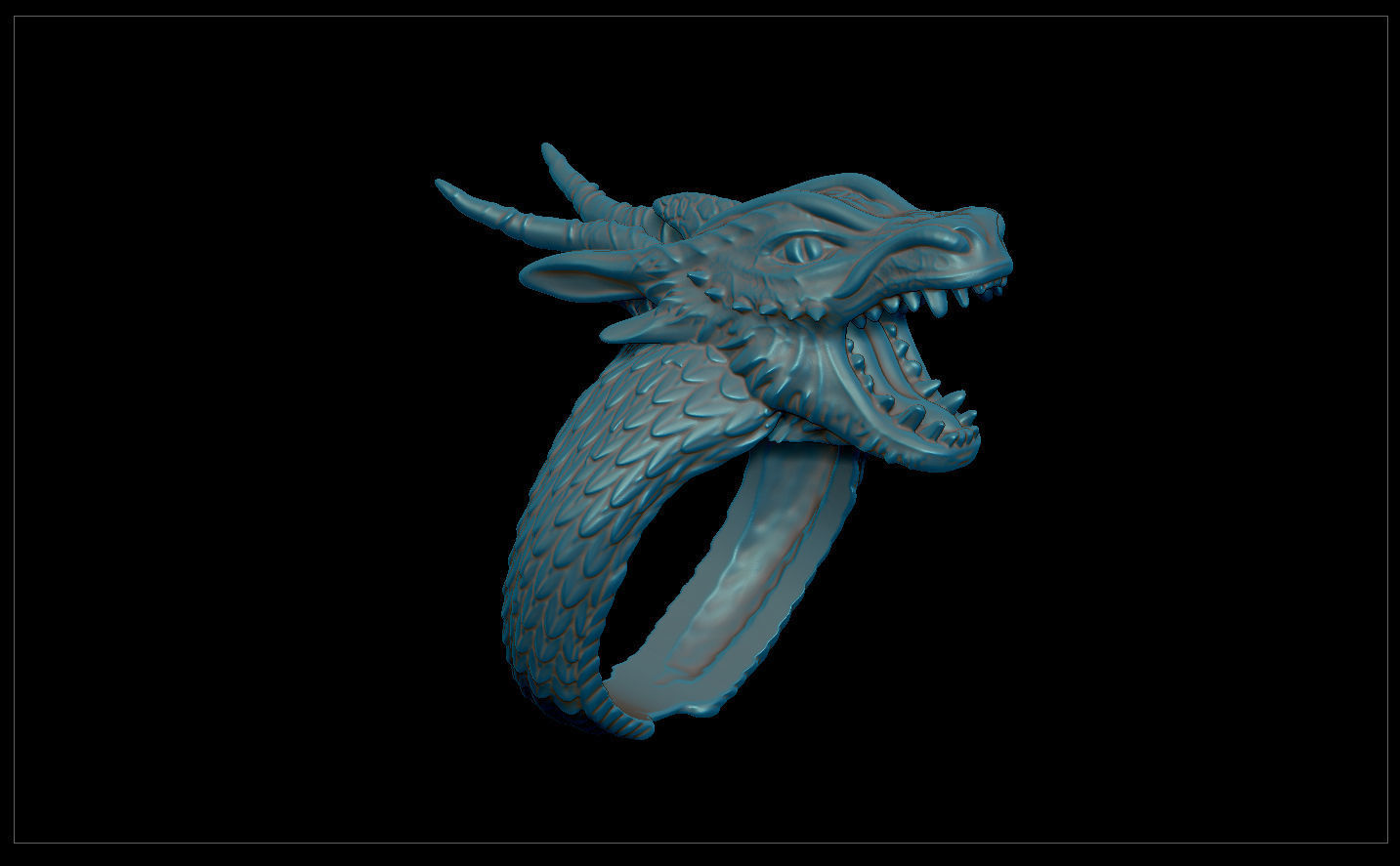 Dragon ring 3D print model_2