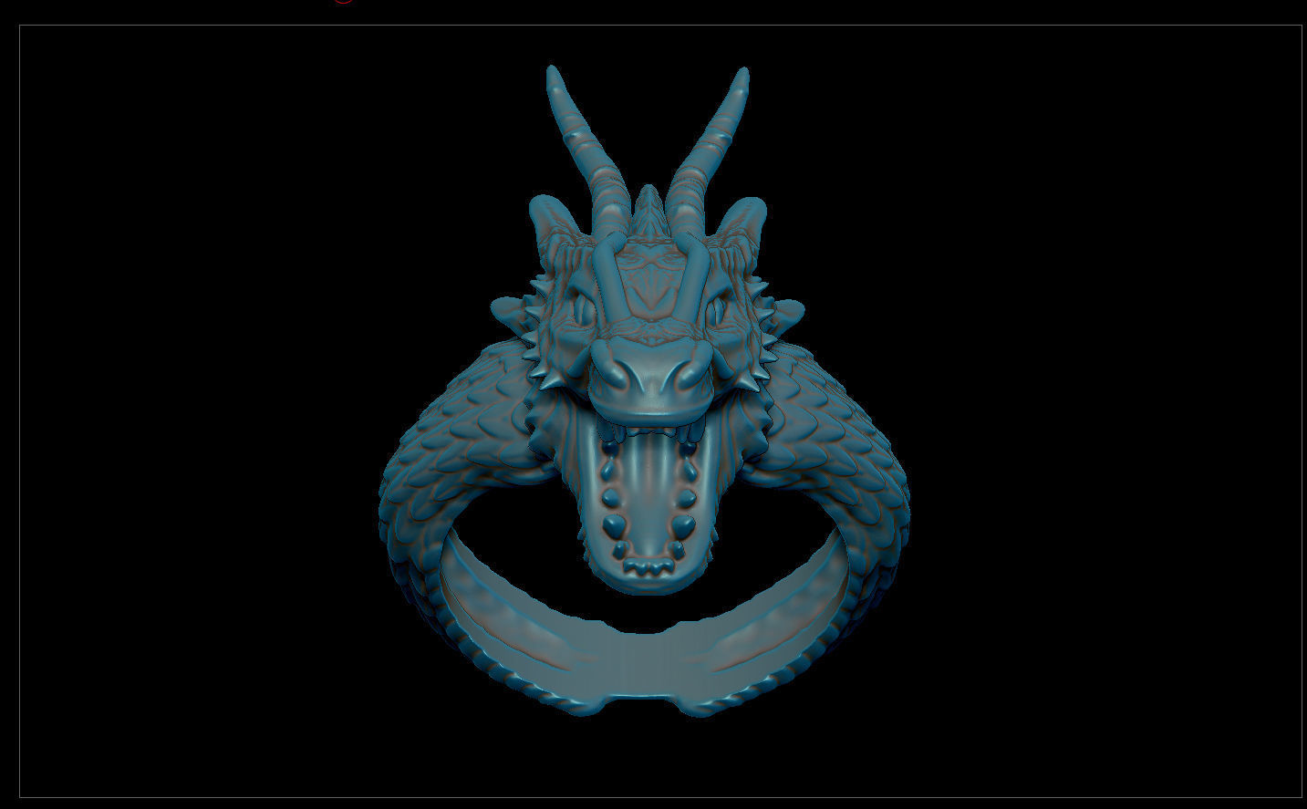 Dragon ring 3D print model_5
