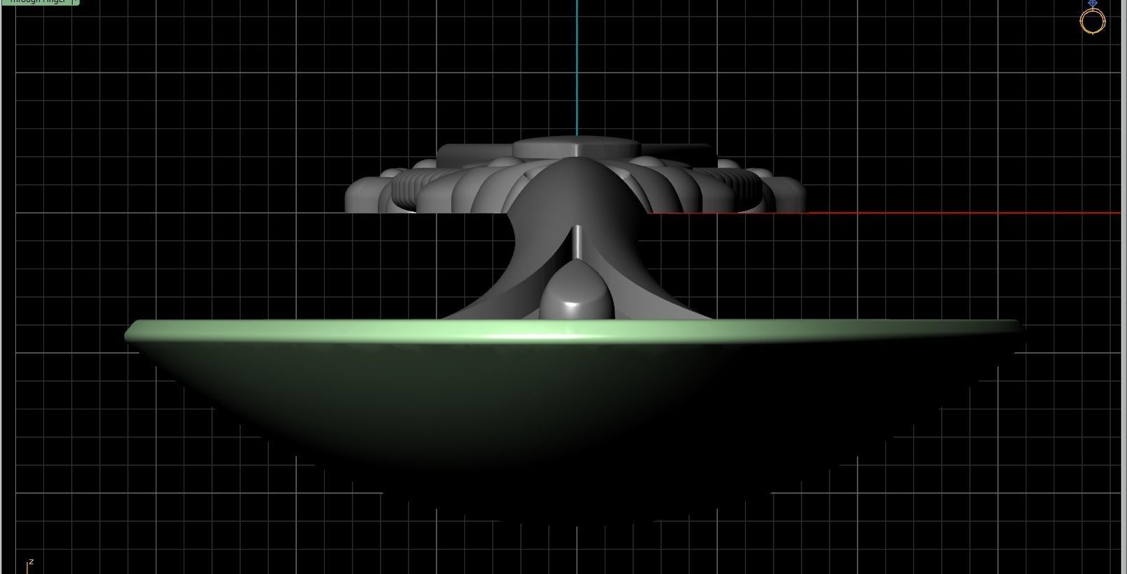 Spoon silver with ornate design 3D print model_8